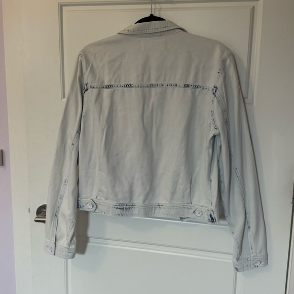 Cloth & Stone Acid Wash Cotton/Lyocell "Denim" Jacket Sz Medium 80s Boho Western - Picture 3 of 8